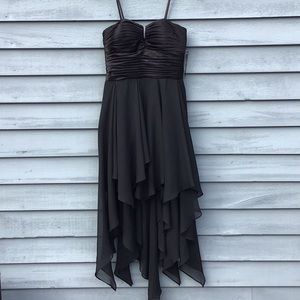 NWT Hailey Black High Low Satin Corset Dress Size 2